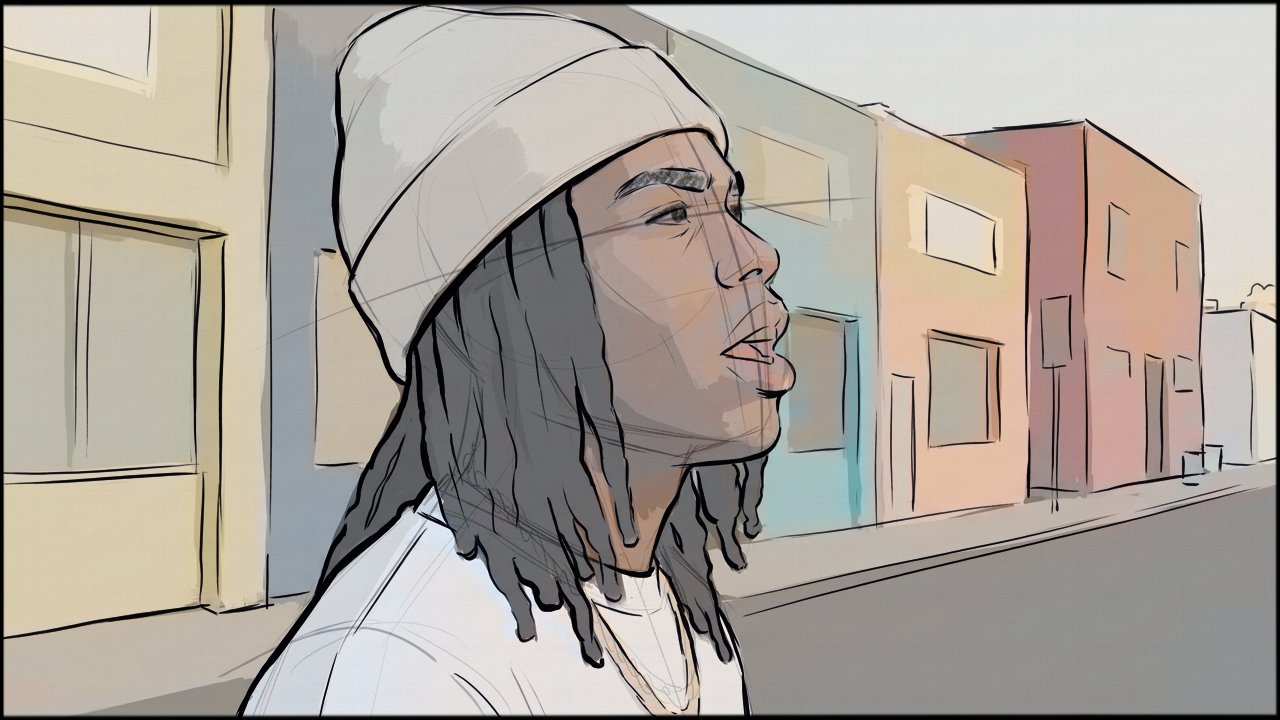 Music Video - Narrative - storyboard frame 7 by Dakota Warren